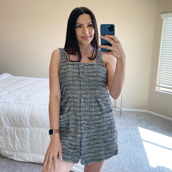 Free People Tweed Mini Dress - Picture 1 of 13